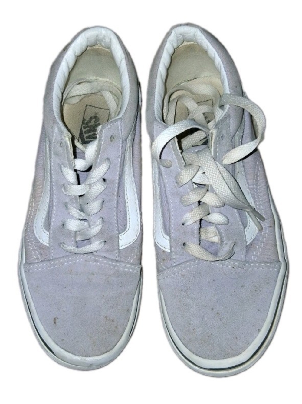 Vans Kids Old Skool Sneakers - Light Gray/White Size 3